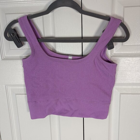 Alexander Jane Lavender Ribbed Scoop Neck Crop Tank Top 1X/2X — Plus Size - Picture 1 of 2